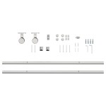 vidaXL Set piese pentru ușă glisantă, argintiu, 200 cm oțel inoxidabil vidaXL Set piese pentru ușă glisantă, argintiu, 200 cm oțel inoxidabil