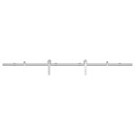 vidaXL Set piese pentru ușă glisantă, argintiu, 183 cm oțel inoxidabil