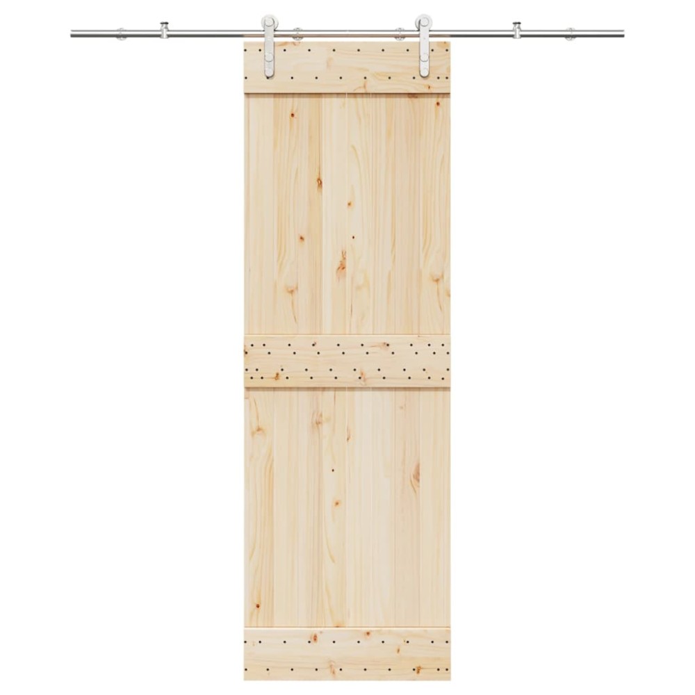 vidaXL Set piese pentru ușă glisantă, argintiu, 183 cm oțel inoxidabil
