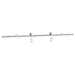 vidaXL Set piese pentru ușă glisantă, argintiu, 183 cm oțel inoxidabil