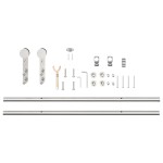 vidaXL Set piese pentru ușă glisantă, argintiu, 183 cm oțel inoxidabil