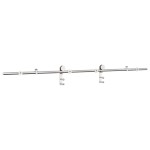 vidaXL Set piese pentru ușă glisantă, argintiu, 183 cm oțel inoxidabil
