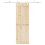 vidaXL Set piese pentru ușă glisantă, argintiu, 200 cm oțel inoxidabil