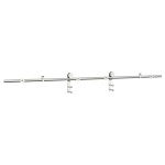vidaXL Set piese pentru ușă glisantă, argintiu, 200 cm oțel inoxidabil