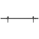 vidaXL Set feronerie pentru uși glisante, negru, 152,5 cm, oțel