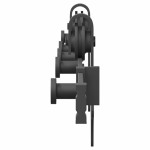 vidaXL Set feronerie pentru uși glisante, negru, 152,5 cm, oțel