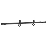 vidaXL Set feronerie pentru uși glisante, negru, 152,5 cm, oțel