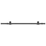 vidaXL Set feronerie pentru uși glisante, negru, 152,5 cm, oțel