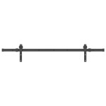 vidaXL Set feronerie pentru uși glisante, negru, 152,5 cm, oțel vidaXL Set feronerie pentru uși glisante, negru, 152,5 cm, oțel