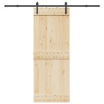 vidaXL Set feronerie pentru uși glisante, negru, 213,5 cm, oțel vidaXL Set feronerie pentru uși glisante, negru, 213,5 cm, oțel