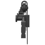 vidaXL Set feronerie pentru uși glisante, negru, 213,5 cm, oțel vidaXL Set feronerie pentru uși glisante, negru, 213,5 cm, oțel