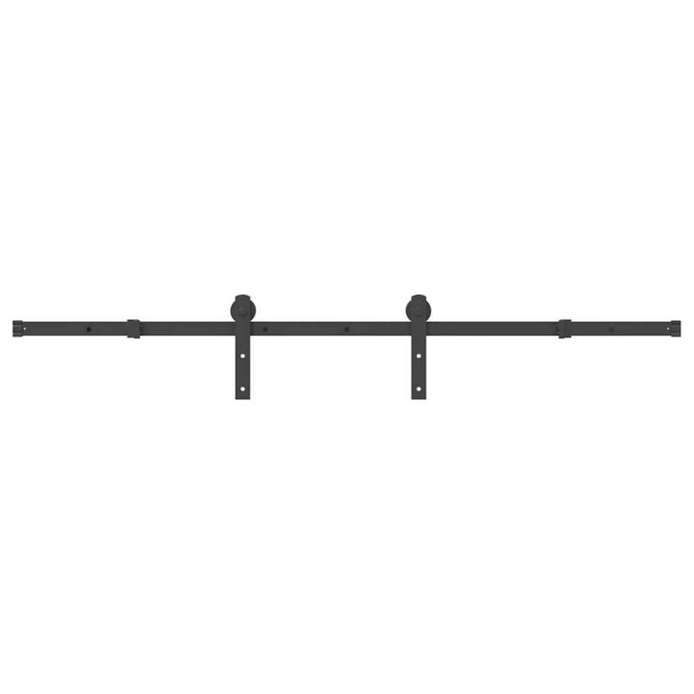 vidaXL Set feronerie pentru ușă glisantă, negru, 183 cm, oțel