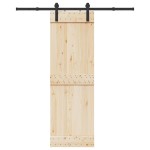 vidaXL Set feronerie pentru ușă glisantă, negru, 183 cm, oțel vidaXL Set feronerie pentru ușă glisantă, negru, 183 cm, oțel