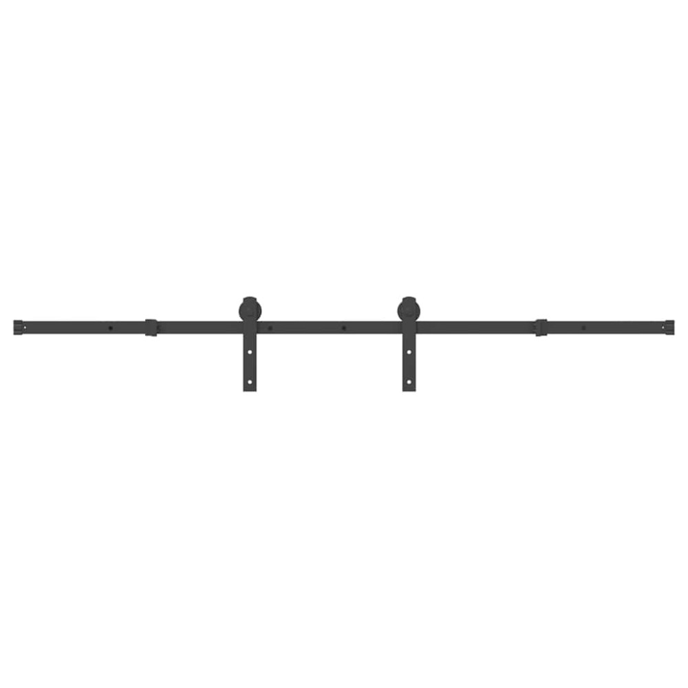 vidaXL Set feronerie pentru uși glisante, negru, 200 cm, oțel