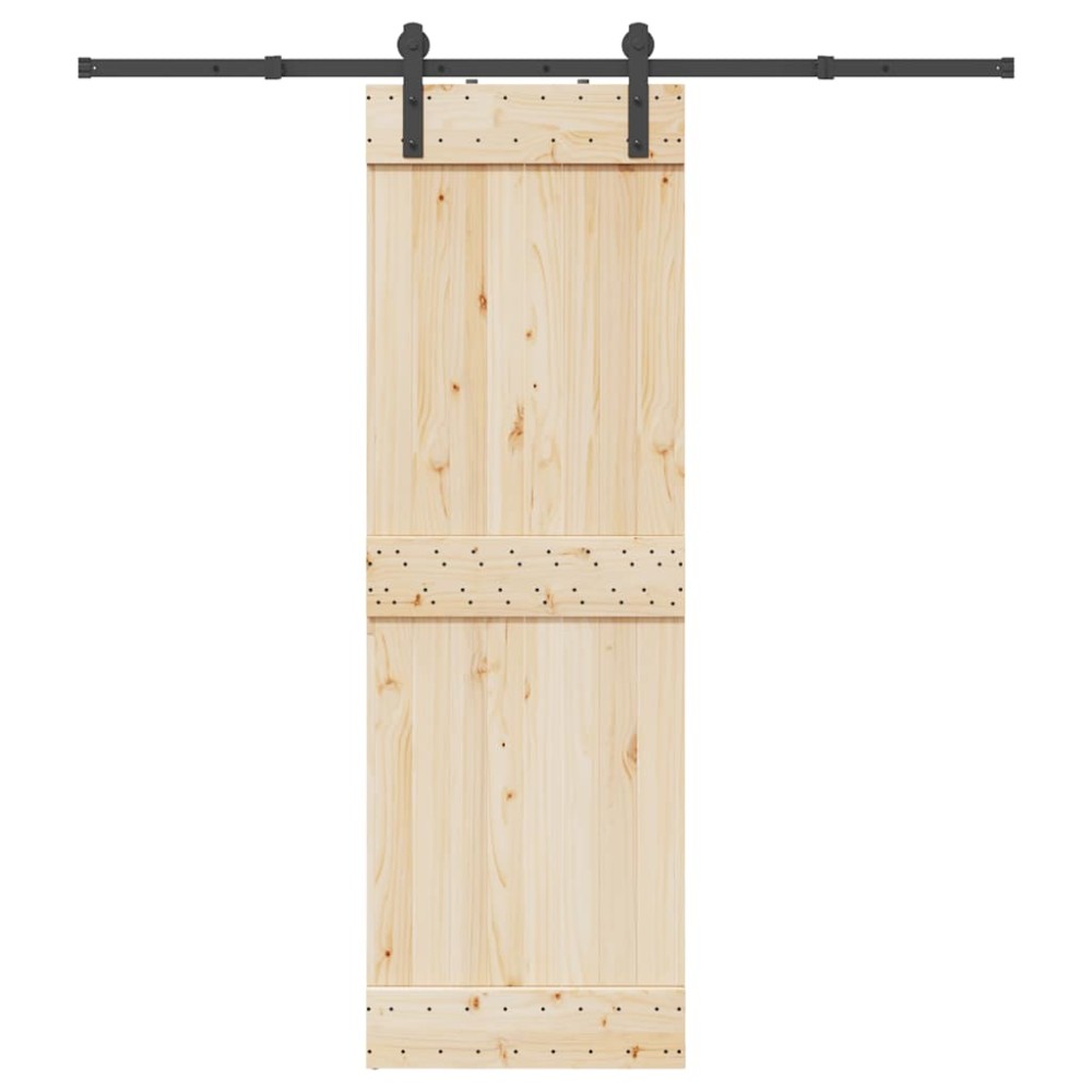 vidaXL Set feronerie pentru uși glisante, negru, 200 cm, oțel