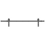 vidaXL Set feronerie pentru ușă glisantă, negru, 152 cm, oțel vidaXL Set feronerie pentru ușă glisantă, negru, 152 cm, oțel
