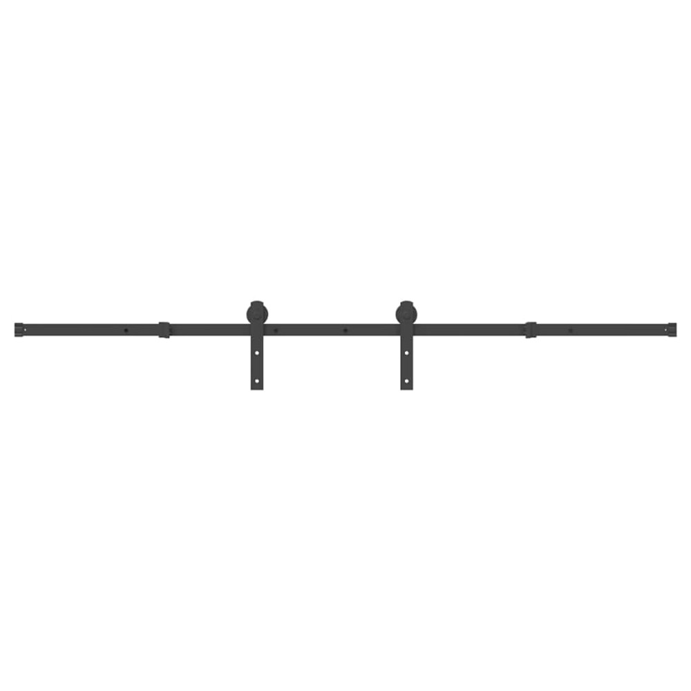 vidaXL Set feronerie pentru uși glisante, negru, 213,5 cm, oțel