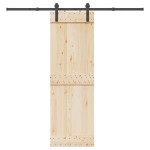 vidaXL Set feronerie pentru uși glisante, negru, 213,5 cm, oțel vidaXL Set feronerie pentru uși glisante, negru, 213,5 cm, oțel
