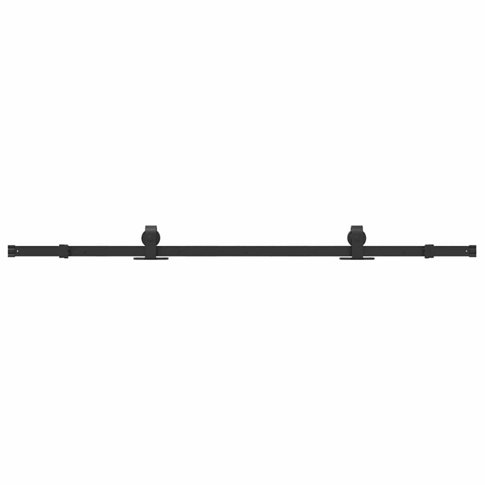 vidaXL Set feronerie pentru ușă glisantă, negru, 183 cm, oțel