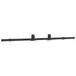 vidaXL Set feronerie pentru ușă glisantă, negru, 183 cm, oțel vidaXL Set feronerie pentru ușă glisantă, negru, 183 cm, oțel