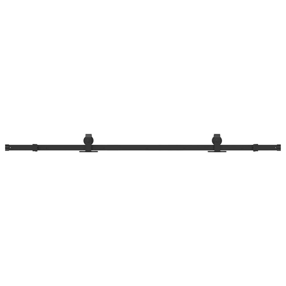 vidaXL Set feronerie pentru uși glisante, negru, 200 cm, oțel