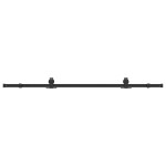 vidaXL Set feronerie pentru uși glisante, negru, 200 cm, oțel vidaXL Set feronerie pentru uși glisante, negru, 200 cm, oțel