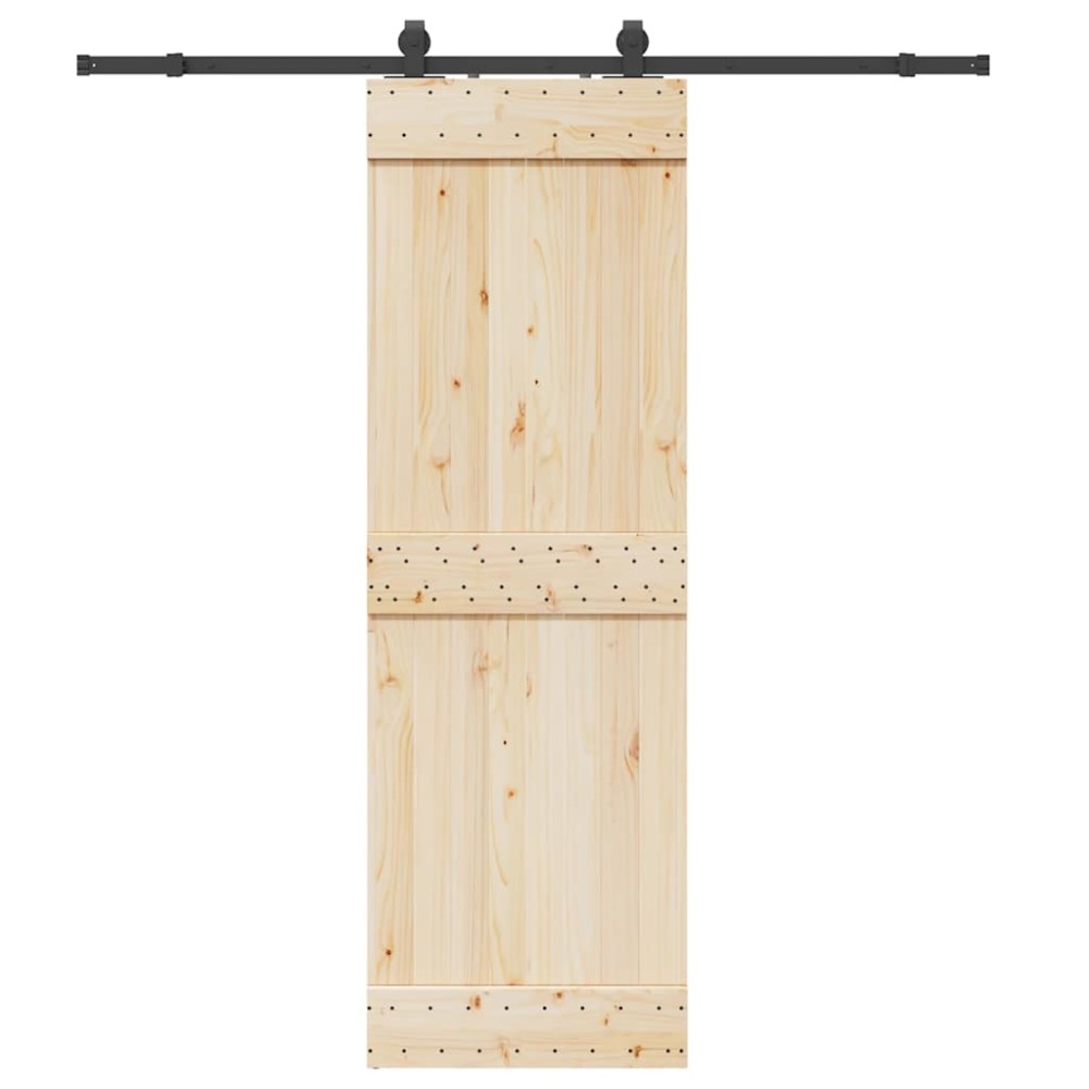vidaXL Set feronerie pentru uși glisante, negru, 200 cm, oțel