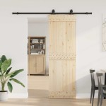vidaXL Set feronerie pentru uși glisante, negru, 200 cm, oțel vidaXL Set feronerie pentru uși glisante, negru, 200 cm, oțel