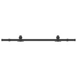vidaXL Set feronerie pentru uși glisante, negru, 152,5 cm, oțel