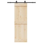 vidaXL Set feronerie pentru uși glisante, negru, 152,5 cm, oțel