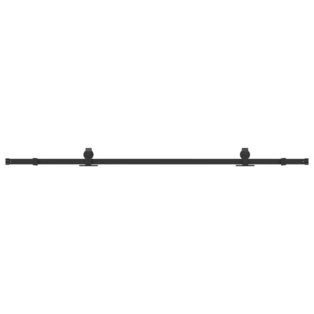 vidaXL Set feronerie pentru uși glisante, negru, 213 cm, oțel