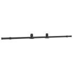 vidaXL Set feronerie pentru uși glisante, negru, 213 cm, oțel