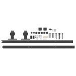 vidaXL Set feronerie pentru uși glisante, negru, 213 cm, oțel