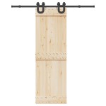 vidaXL Set feronerie pentru ușă glisantă, negru, 183 cm, oțel vidaXL Set feronerie pentru ușă glisantă, negru, 183 cm, oțel
