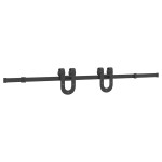 vidaXL Set feronerie pentru ușă glisantă, negru, 183 cm, oțel vidaXL Set feronerie pentru ușă glisantă, negru, 183 cm, oțel