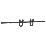 vidaXL Set feronerie pentru ușă glisantă, negru, 183 cm, oțel vidaXL Set feronerie pentru ușă glisantă, negru, 183 cm, oțel