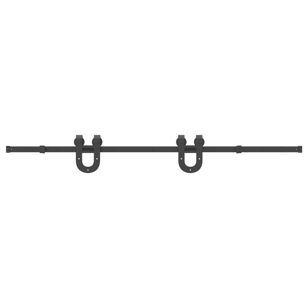 vidaXL Set feronerie pentru uși glisante, negru, 200 cm, oțel
