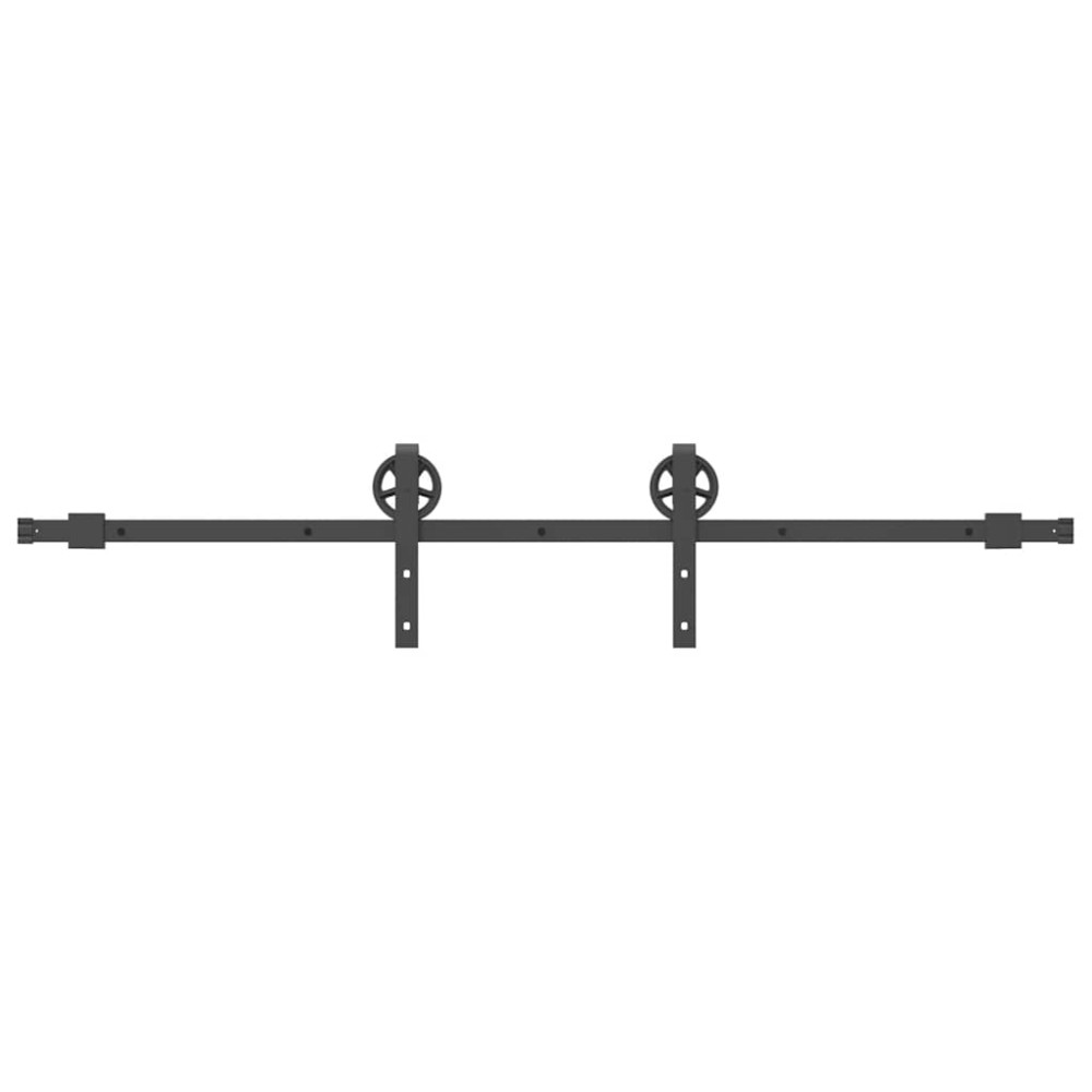 vidaXL Set feronerie pentru ușă glisantă, negru, 183 cm, oțel