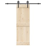 vidaXL Set feronerie pentru ușă glisantă, negru, 183 cm, oțel vidaXL Set feronerie pentru ușă glisantă, negru, 183 cm, oțel