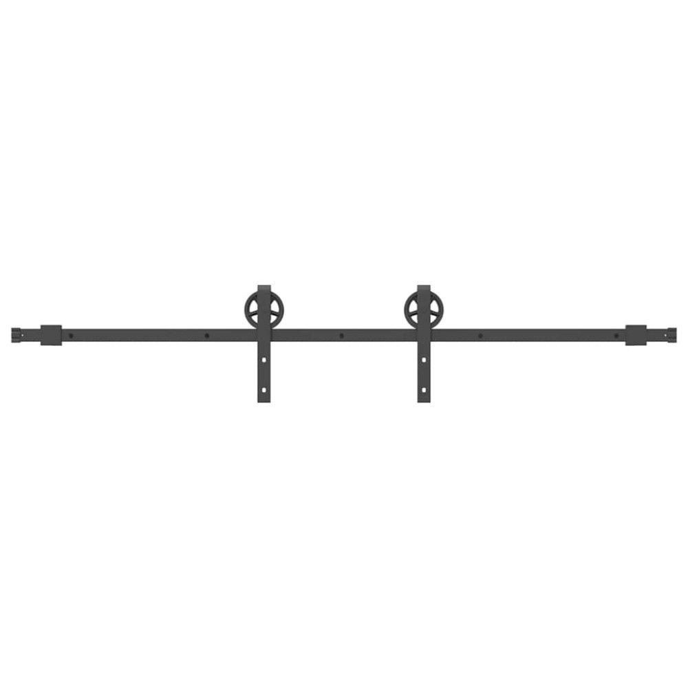 vidaXL Set feronerie pentru uși glisante, negru, 200 cm, oțel