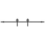 vidaXL Set feronerie pentru uși glisante, negru, 200 cm, oțel