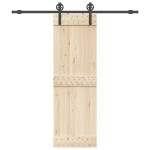 vidaXL Set feronerie pentru uși glisante, negru, 200 cm, oțel