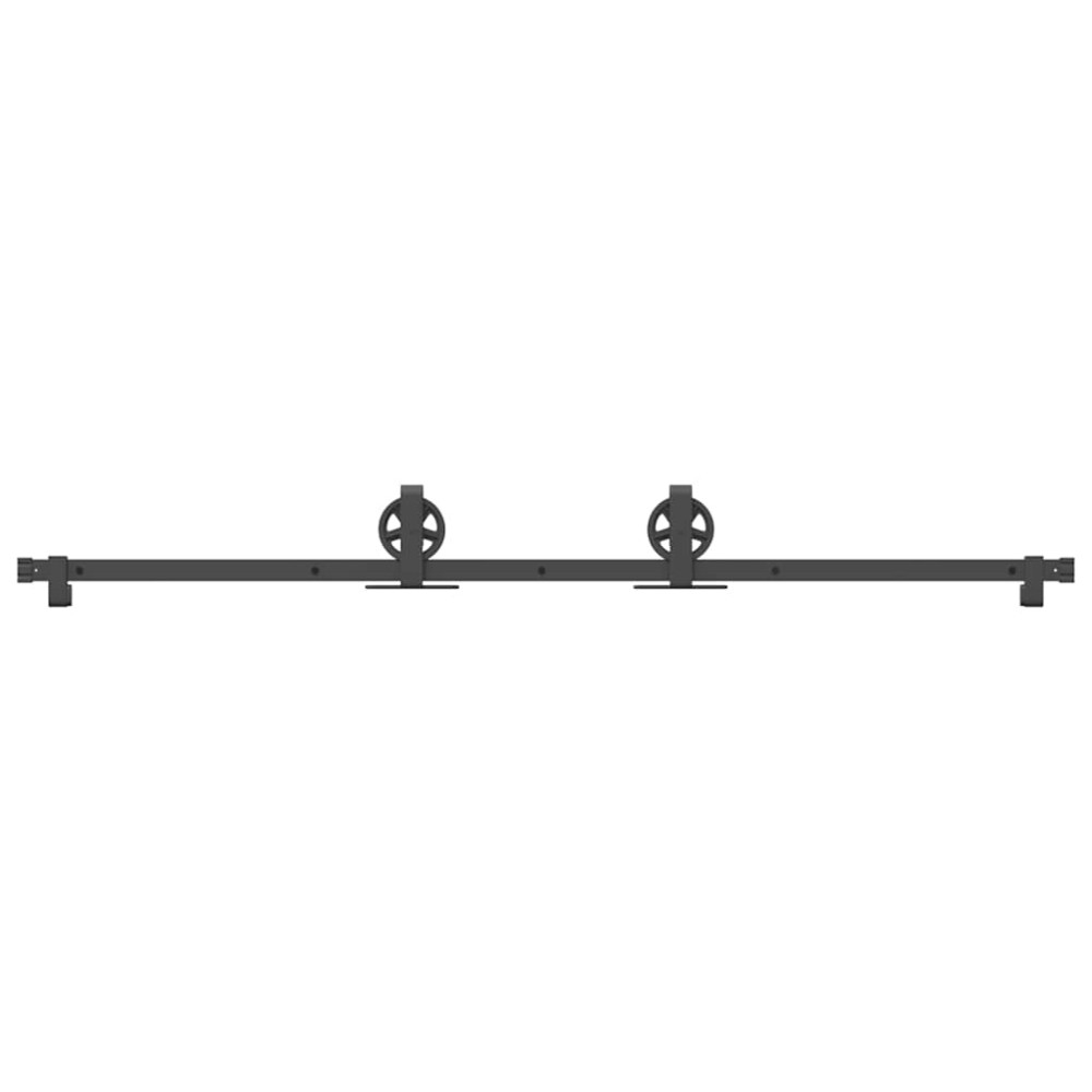 vidaXL Set feronerie pentru ușă glisantă, negru, 183 cm, oțel