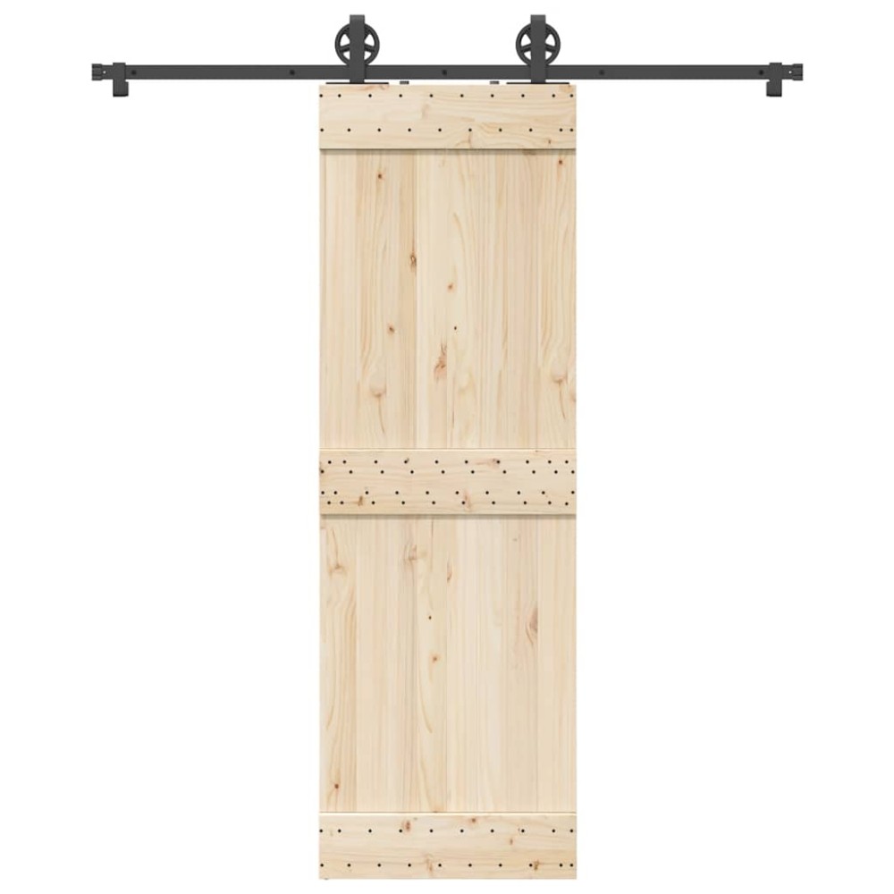 vidaXL Set feronerie pentru ușă glisantă, negru, 183 cm, oțel