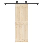 vidaXL Set feronerie pentru ușă glisantă, negru, 183 cm, oțel vidaXL Set feronerie pentru ușă glisantă, negru, 183 cm, oțel