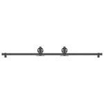 vidaXL Set feronerie pentru uși glisante, negru, 200 cm, oțel vidaXL Set feronerie pentru uși glisante, negru, 200 cm, oțel