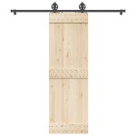vidaXL Set feronerie pentru uși glisante, negru, 200 cm, oțel vidaXL Set feronerie pentru uși glisante, negru, 200 cm, oțel