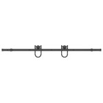 vidaXL Set feronerie pentru ușă glisantă, negru, 183 cm, oțel vidaXL Set feronerie pentru ușă glisantă, negru, 183 cm, oțel