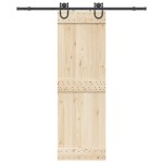 vidaXL Set feronerie pentru ușă glisantă, negru, 183 cm, oțel vidaXL Set feronerie pentru ușă glisantă, negru, 183 cm, oțel