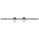 vidaXL Set feronerie pentru uși glisante, negru, 200 cm, oțel